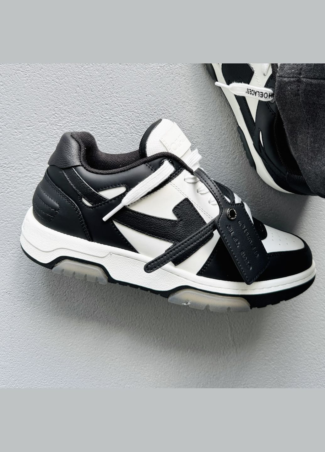 Кроссовки женские и мужские Off-White Out of Office Black White | Офф-Вайт черные No Brand чёрные демисезоны (342059636)