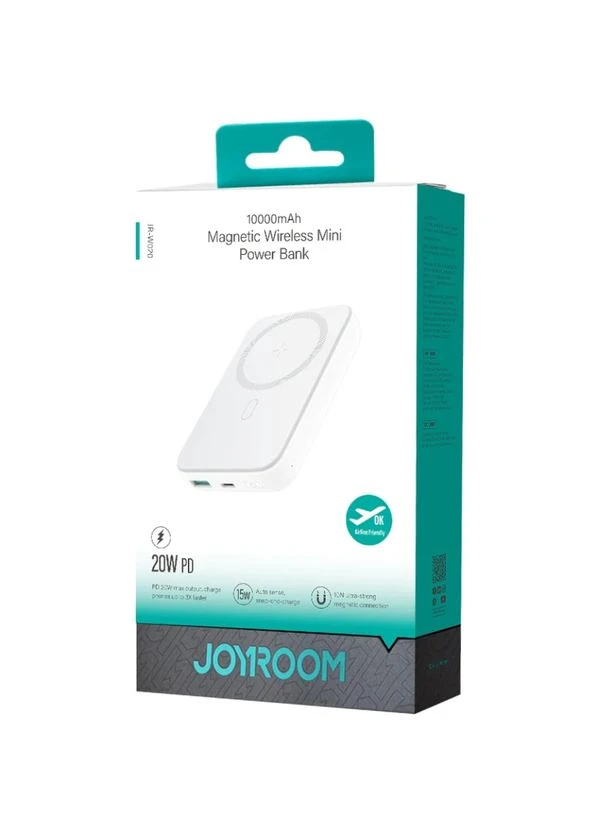УМБ Magnetic Wireless 10000mAh JR-W020 20W QC USB-C In/Out White Joyroom (377469878)