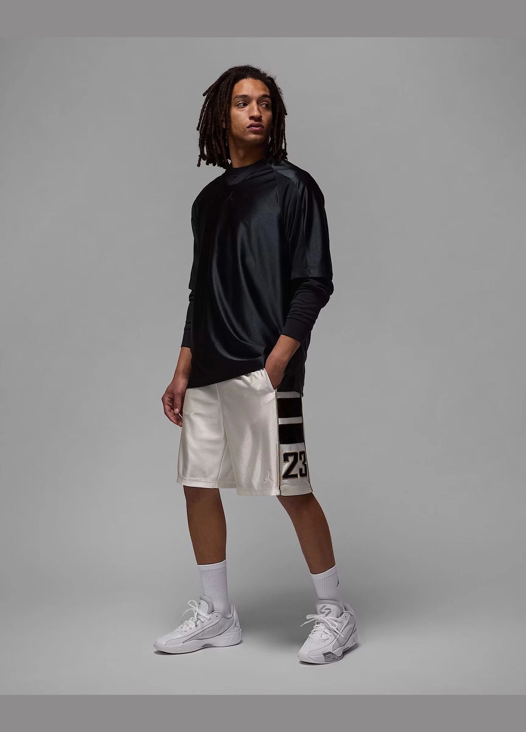 Шорты мужские Brooklyn Cat Scratch HV0560-133 белые Jordan (335425037)