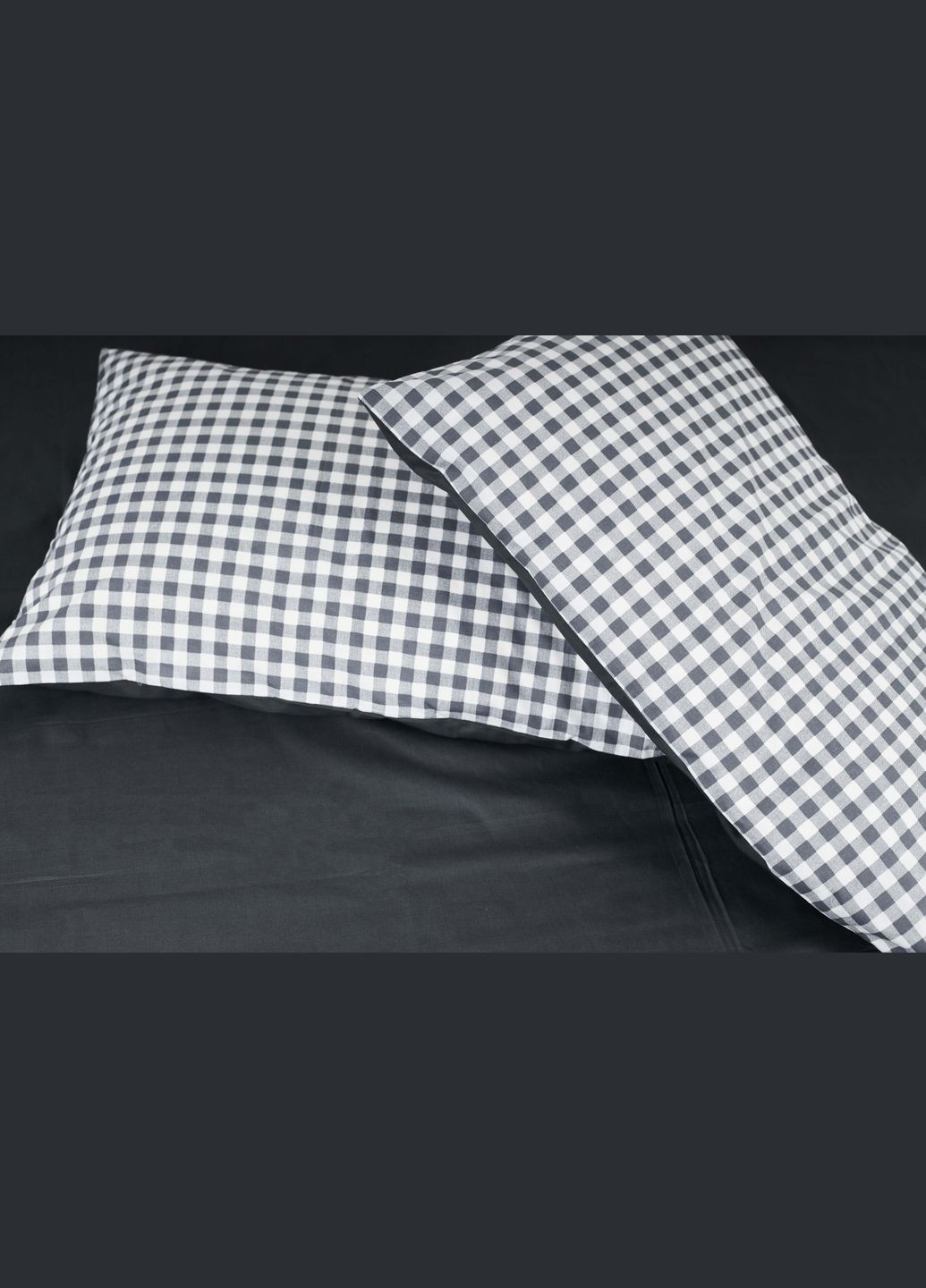 Комплект постільної білизни сімейний 143х210х2 наволочки 4х70х70 Ranforce Elite (MS-820000029) Moon&Star Gray Square (284416154)