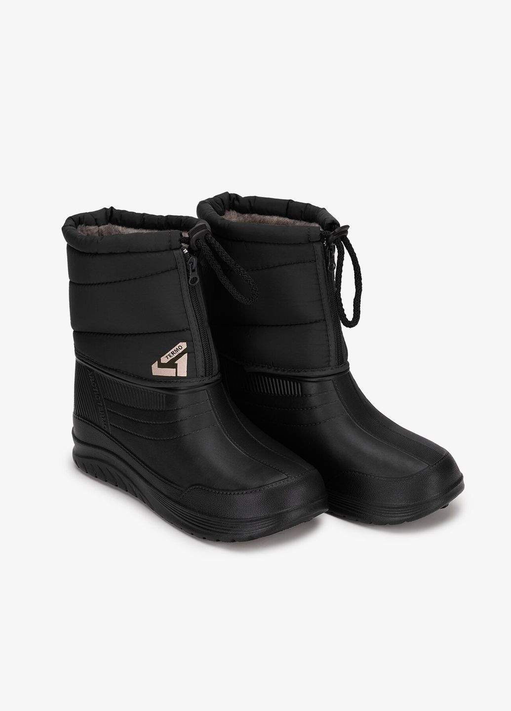 Черные сапоги резиновые женские d-391-1 черный shop (2000990800503) Gipanis