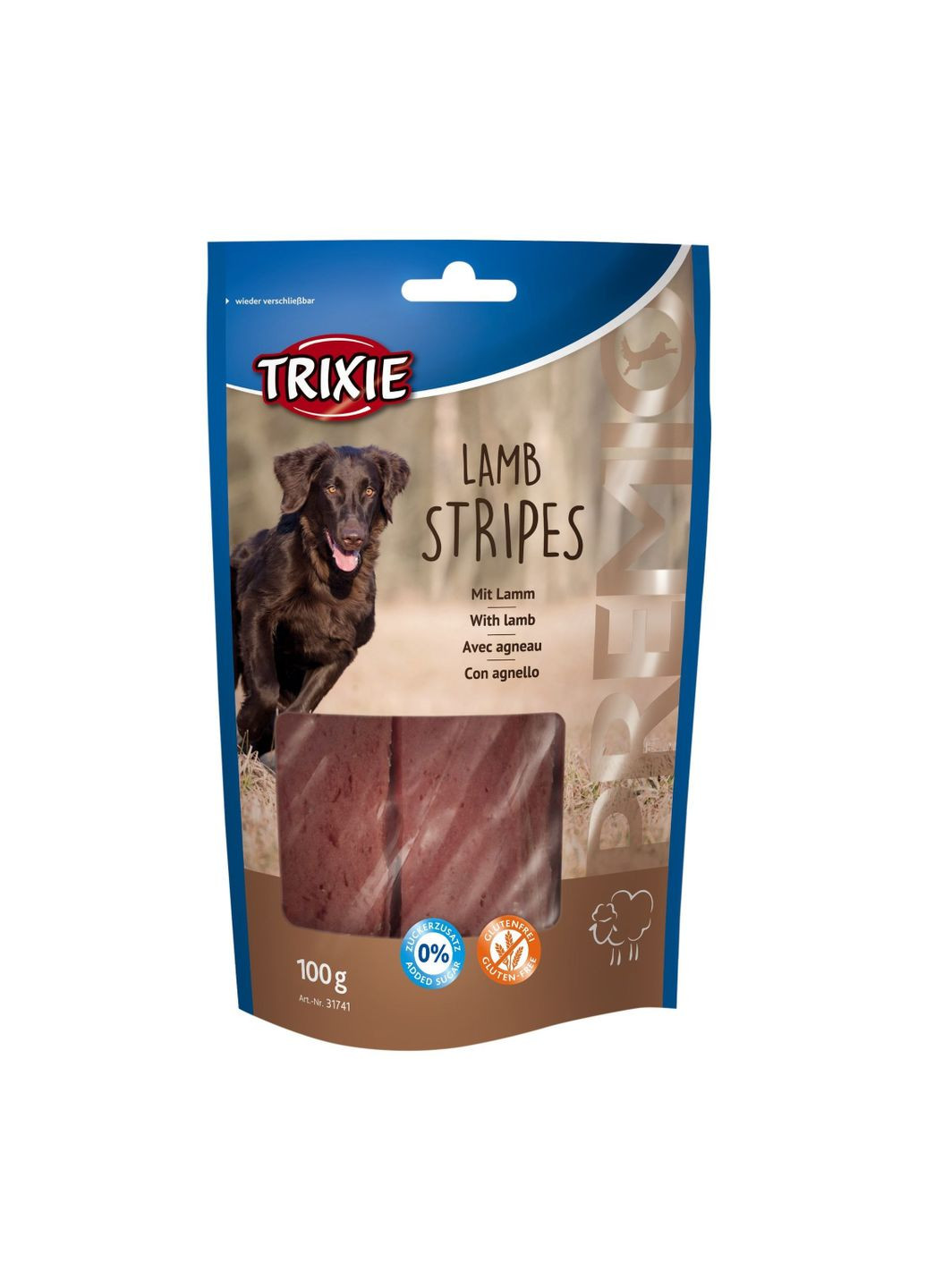 Лакомство для собак 31741 Premio Lamb Stripes ягненок 100 г (4011905317410) Trixie (279567447)