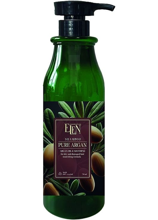 Шампунь для сухого та пошкодженого волосся Pure Argan Shampoo 750ml (1492808-30237802) Elen Cosmetics (368656311)