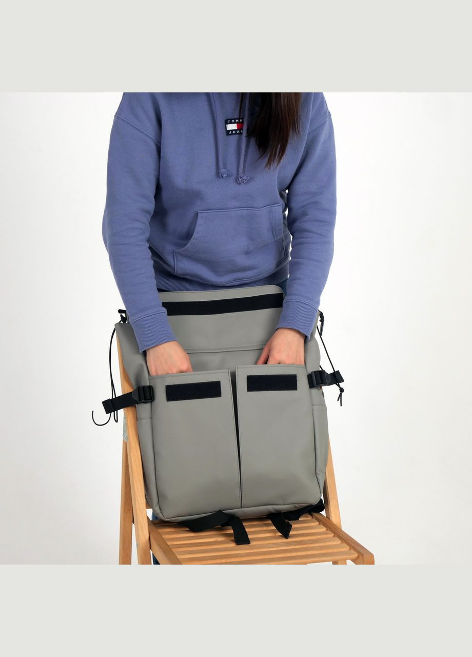 Женский шопер-рюкзак, кросс-боди серый из экокожи ToBeYou shoperbag (284725578)