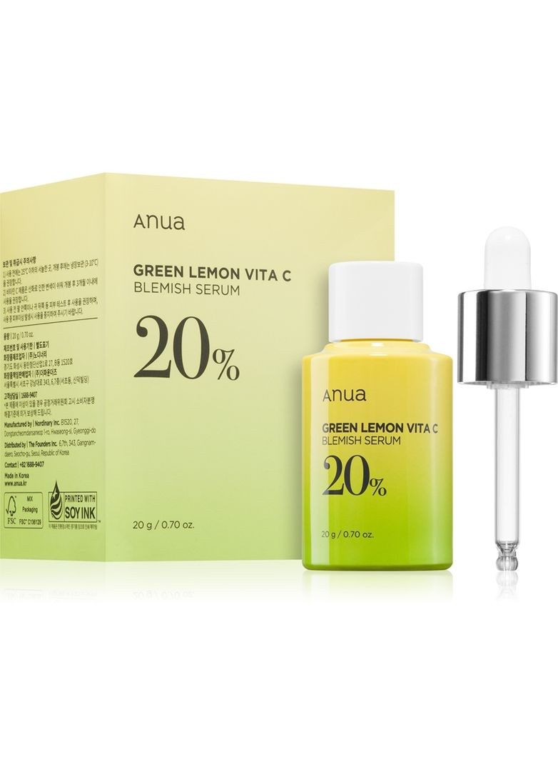 Сыворотка с витамином C Green Lemon Vitamin C Blemish Serum 20 мл Anua (361317345)