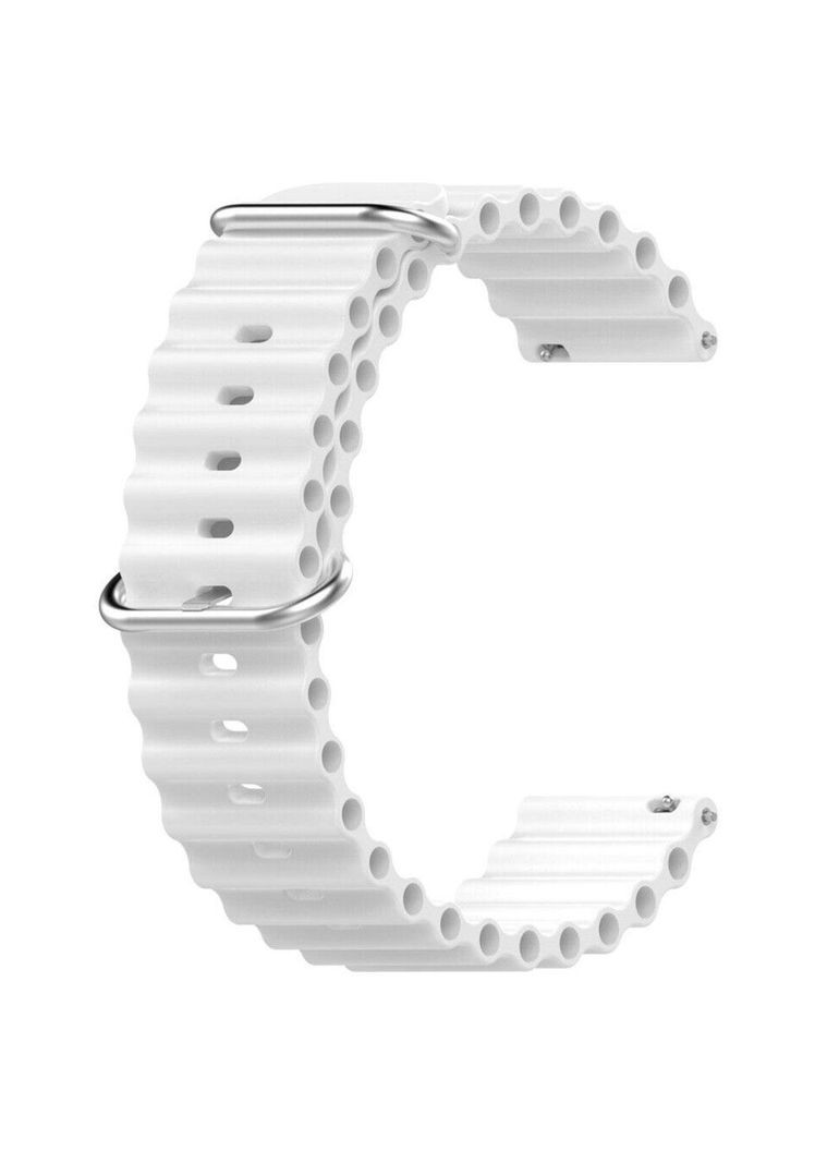 Ремешок cиликоновый Ocean для часов Amazfit Bip 5 / Bip 6 - White Primolux (365270861)