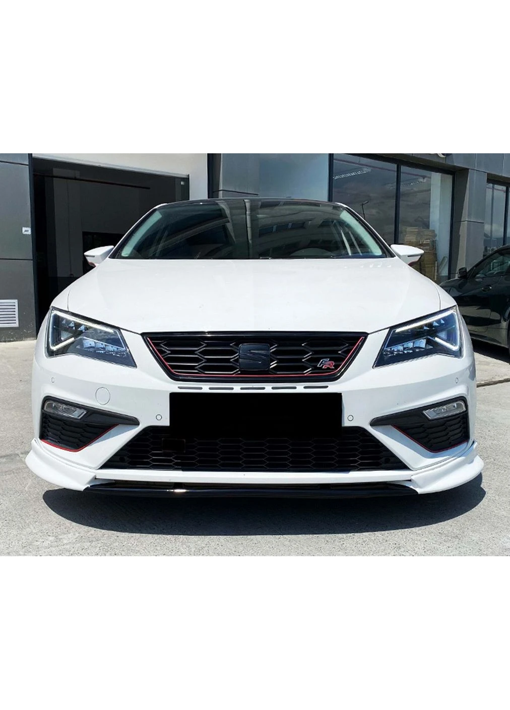 Передня Lip накладка DPT V-3 (2013-2016, чорний глянець) для Seat рр Leon (389782934)
