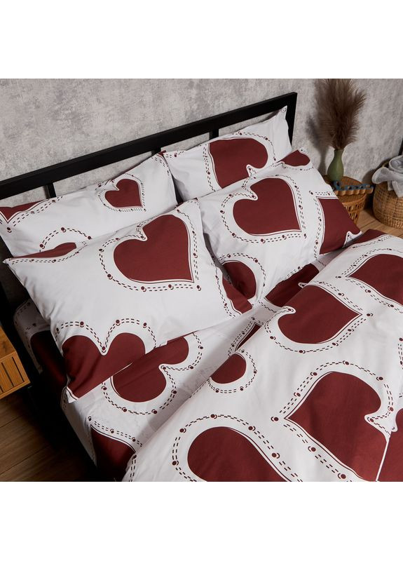 Комплект постельного белья Бязь Gold Люкс Полуторний Евро 160х220 наволочки 4х70х70 (MS-820008774) Moon&Star Romantic Mood (356113844)