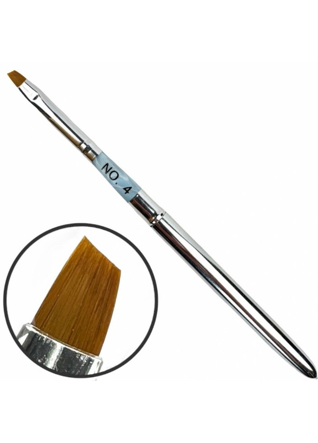 Скошений пензель-трансформер для нарощування та моделювання гелем №4 MagicNail (292733955)