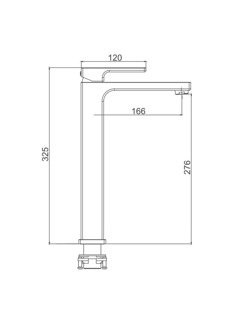 Смеситель для умывальника G1017-62, высокий, черный GAPPO (373267222)