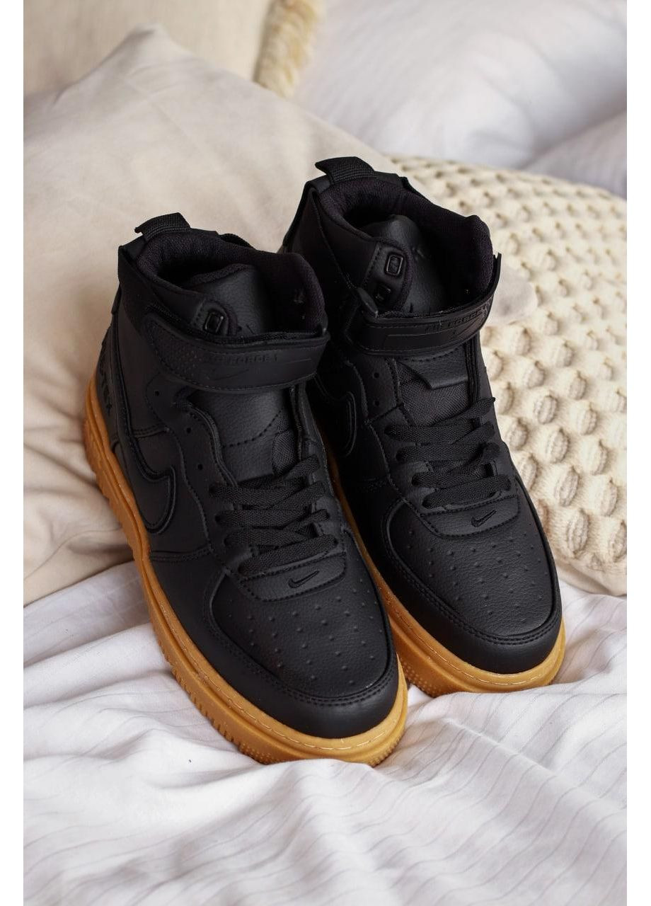 КРОССОВКИ ЖЕНСКИЕ NIKE GORE-TEX BLACK BROWN НАЙК No Brand чёрные демисезоны (367167957)