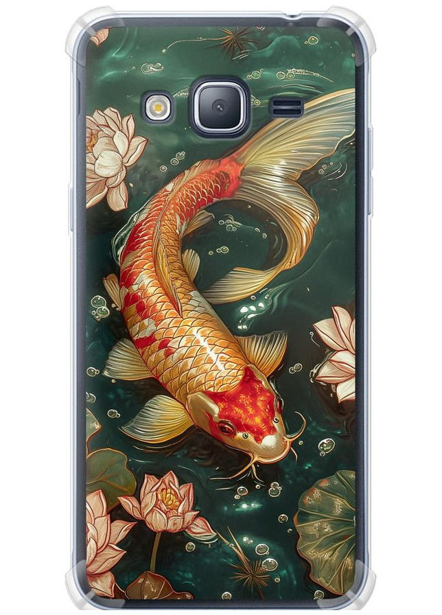 Силіконовий протиударний с посиленими кутами чохол 'Мелодія Лотоса' для Endorphone Samsung Galaxy J3 Duos (2016) J320H (291127100)