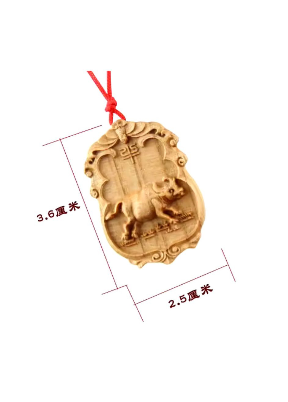 Дерев'яний брелок-підвіска-оберіг із символом Змії – символ 2025 року No Brand (306815496)