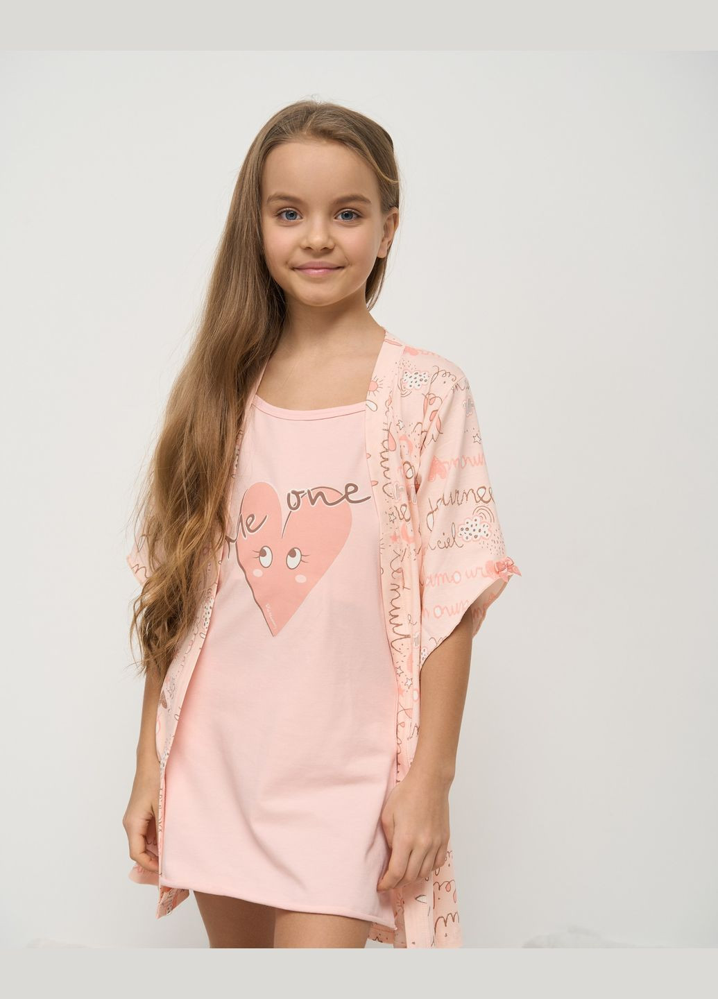 Комплект с рубашкой и халатом на девочку - Сердечко Nicoletta (293245757)