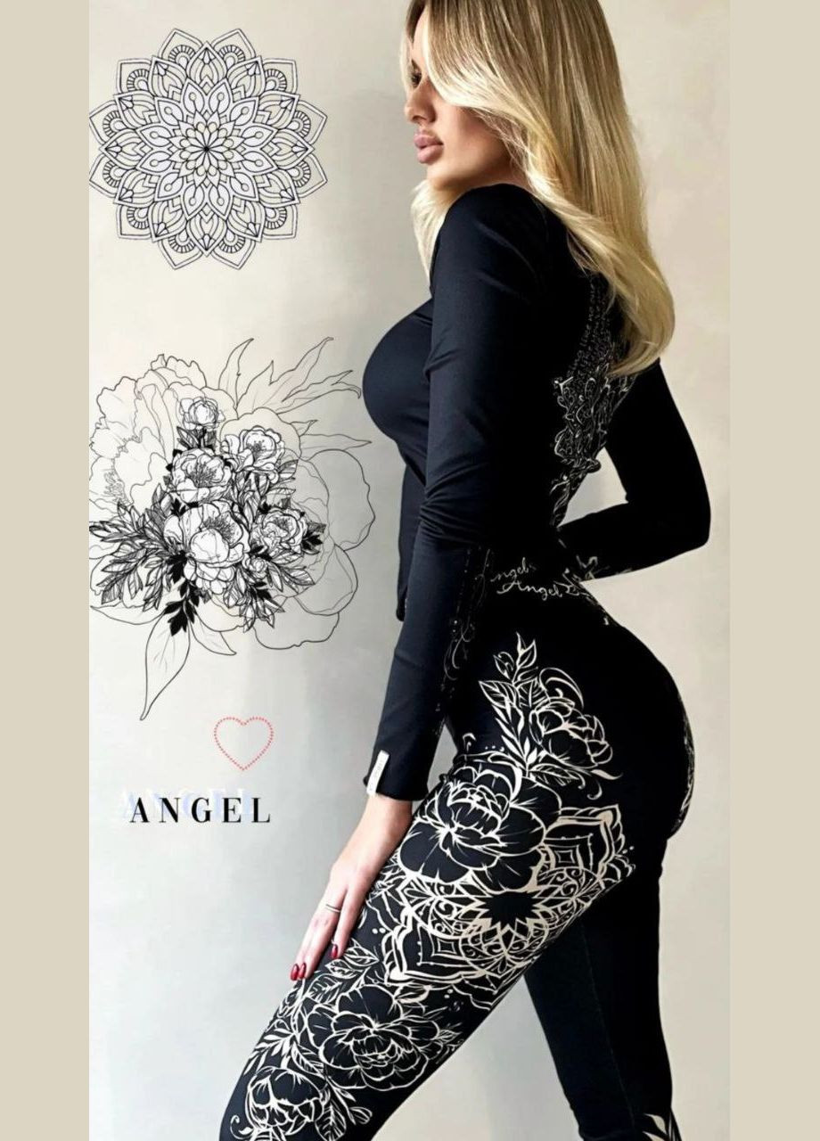 Принтованный лонгслив из микродайвинга Angel shopp.online (316063694)