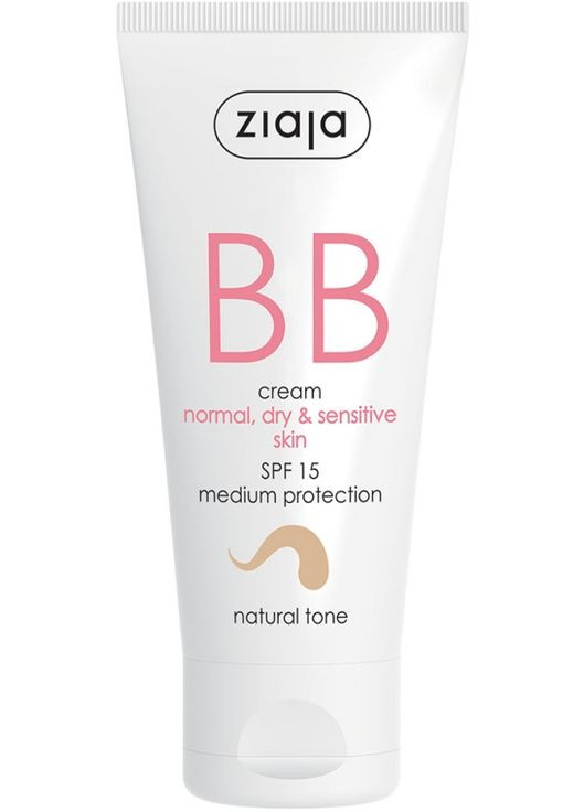 BB-крем "Натуральний тон" для нормальної, сухої та чутливої шкіри Active Natural Tone BB-Cream SPF15 50ml (182733-4044) Ziaja (368635891)
