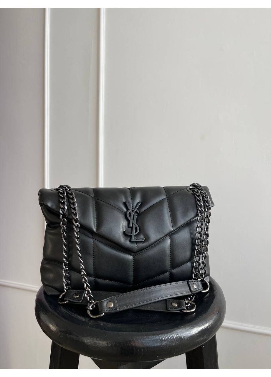 Стильна сумка в стилі YSL Quilted Bag Black Vakko (363295507)