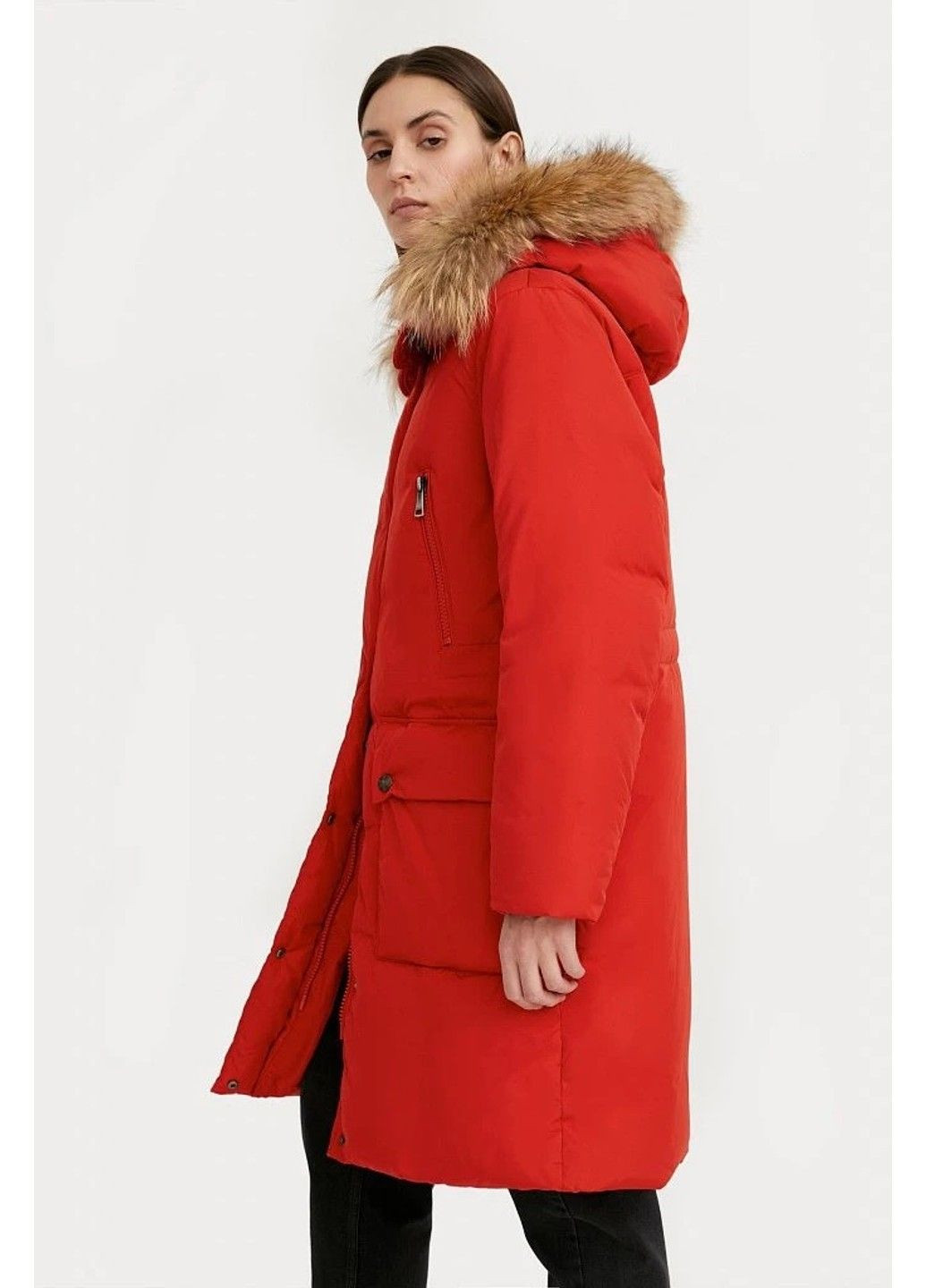 Червоний зимній Пуховик Finn Flare