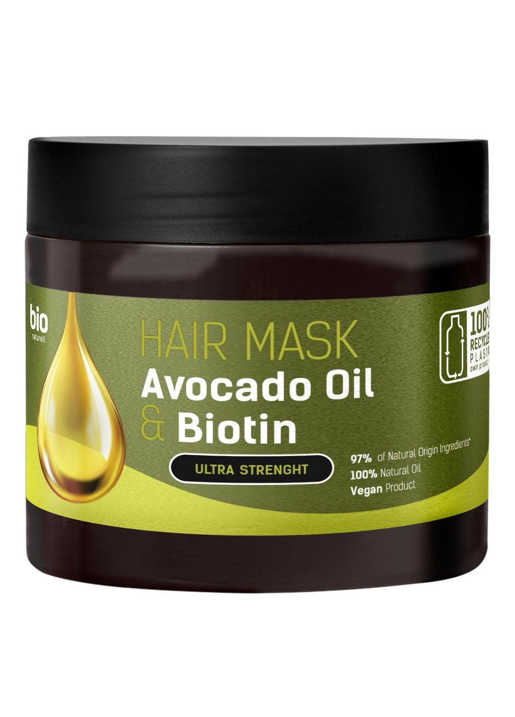 Маска для волосся Avocado Oil & Biotin 295 мл Bio Naturell (283017561)