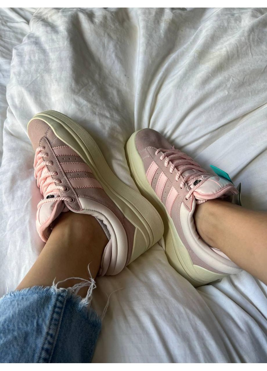 КРОСІВКИ ЖІНОЧІ ADIDAS CAMPUS X BAD BUNNY PINK PREMIUM АДІДАС КАМПУС No Brand рожеві демісезони (369392491)