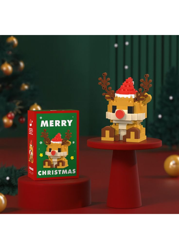 Новорічний конструктор Олень, 166 деталі No Brand (369765003)