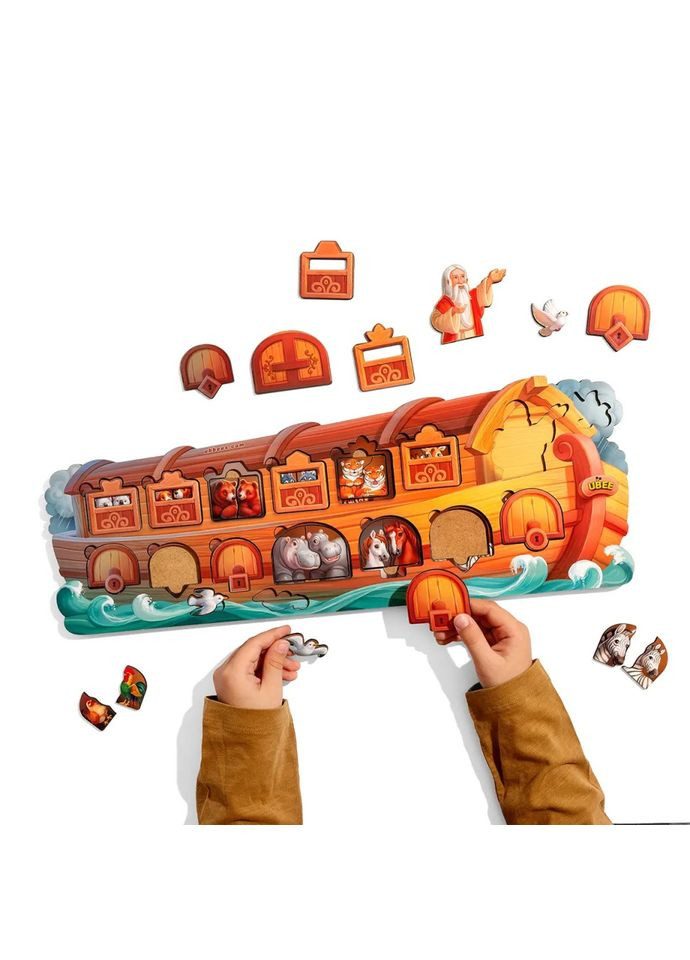 Развивающий пазл-вкладыш "Ноев ковчег" PSD275 с фоном Ubumblebees (308975576)