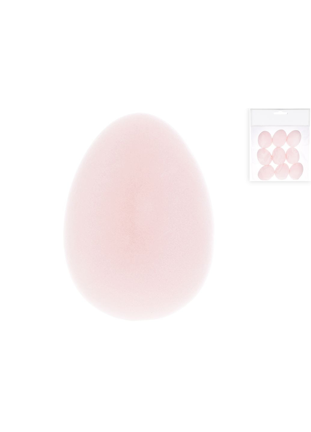 Набор (6шт) декоративных яиц с флоковым напылением, 3*4см No Brand (317365513)