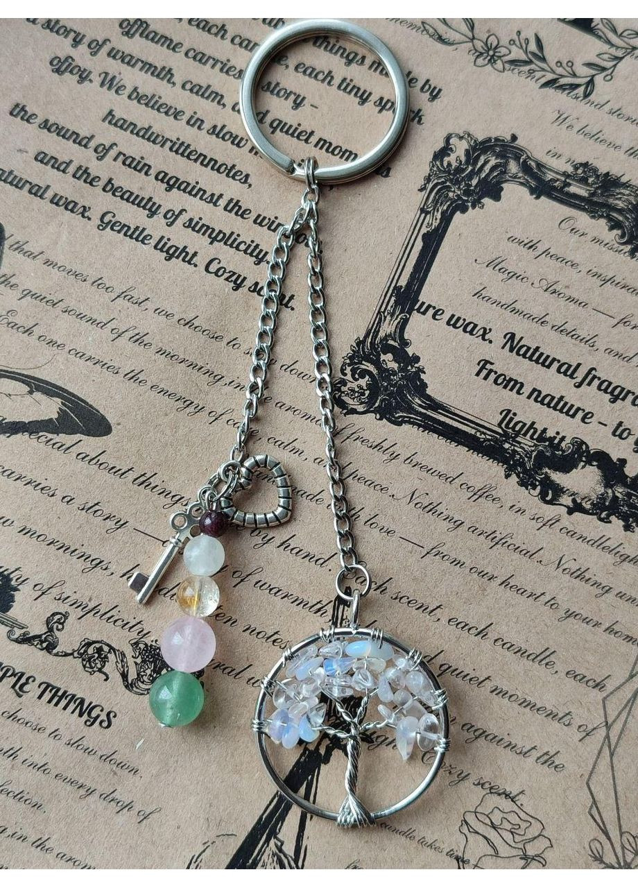 ✨ Брелок из натуральных камней "Дерево жизни" - лунный камень, розовый кварц, цитрин и авантюрин ✨ Овен (365280139)
