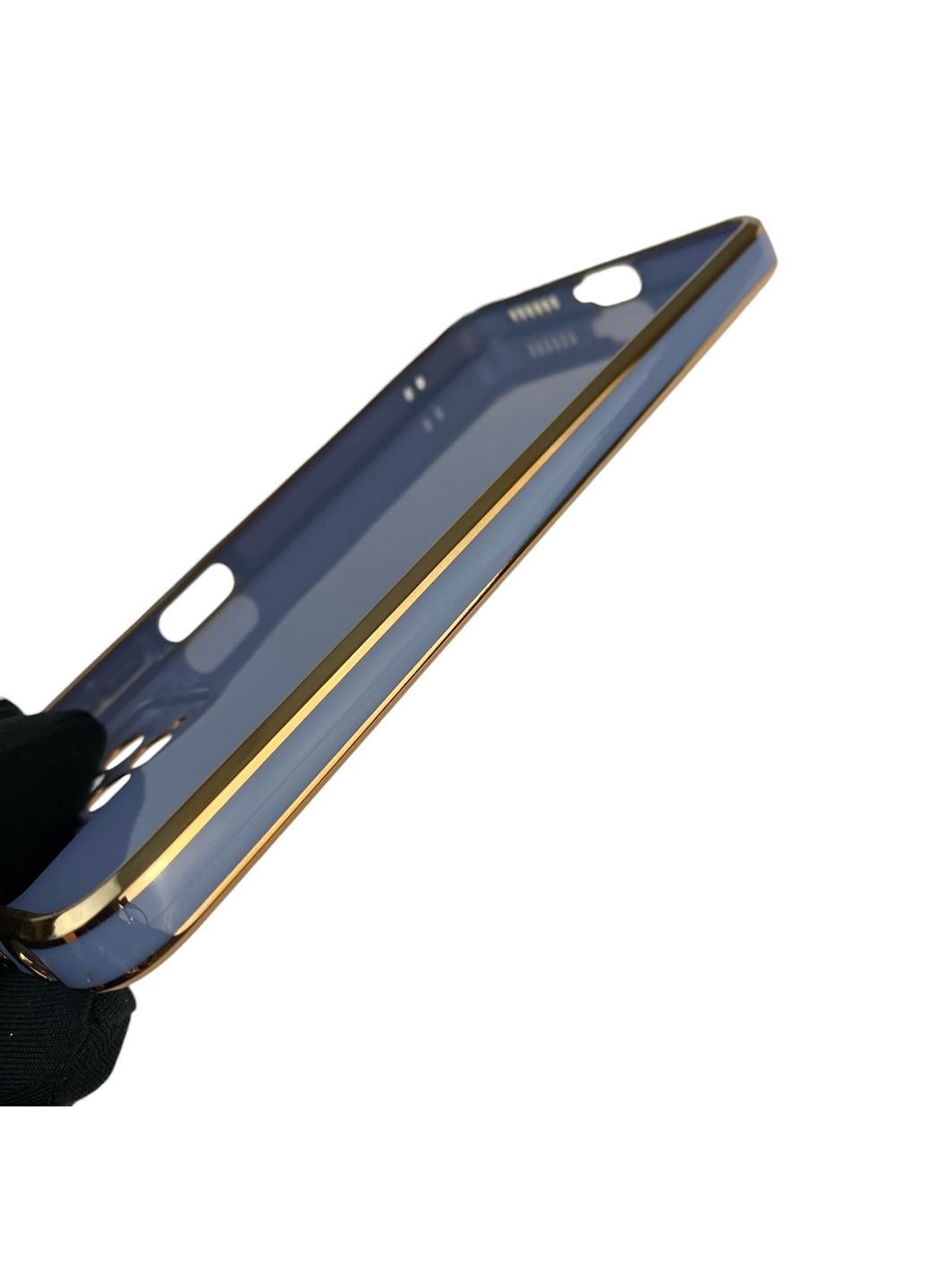 Чехол для Redmi Note 11 Pro 4G с кольцом MagSafe с золотой окантовкой на редми нот 11 про синий gs1 Xiaomi (366229581)