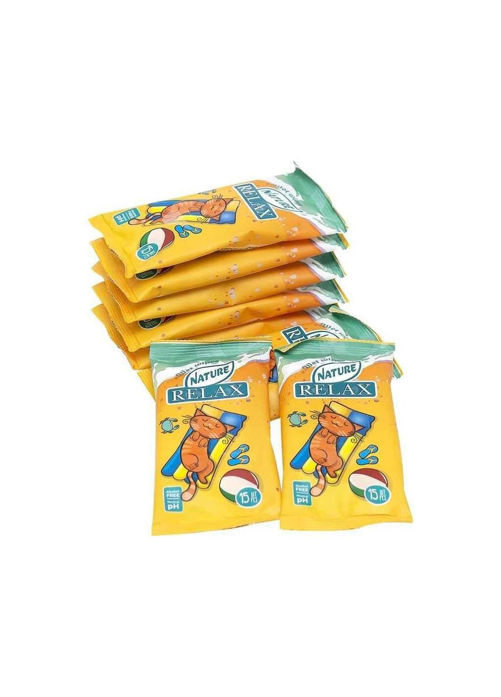 Влажные салфетки 15шт Морская свежесть ТМ Relax (300290698)