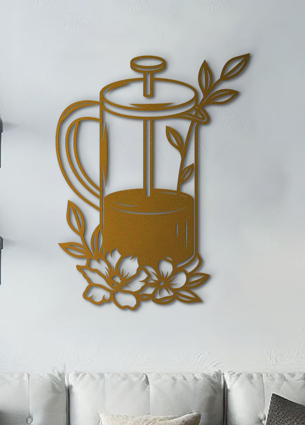 Декоративное панно из дерева, настенный декор для дома "Заварщик", оригинальный подарок 70х53 см Woodyard (292012907)