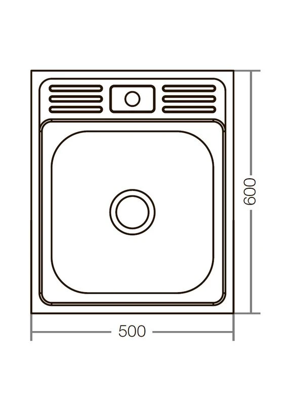 Накладная кухонная мойка Z5060-04-160E (Satin) с удобным монтажом Zerix (361151154)