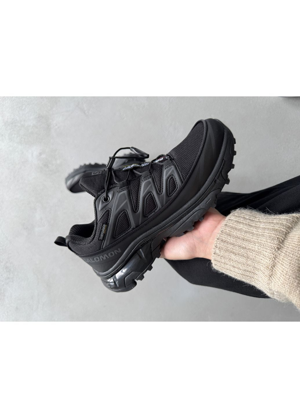 Черные демисезонные кроссовки мужские salomon xt-6 expanse gtx black саломон xt-6 No Brand