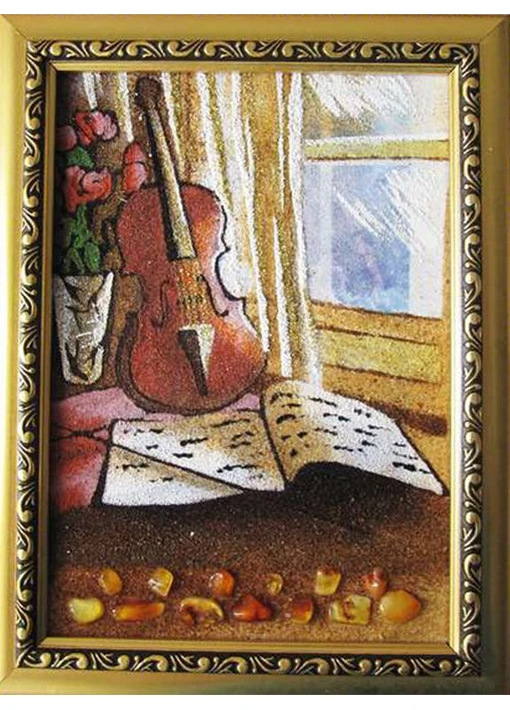Картина из янтаря Скрипка (Картины и иконы из янтаря) No Brand (386732861)