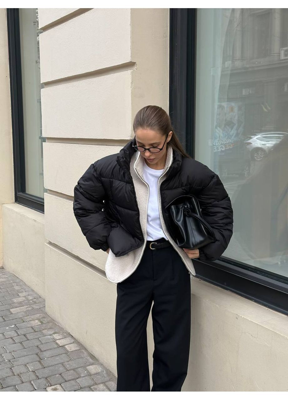 Чорна демісезонна куртка жіноча KaraMix