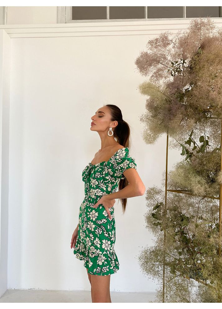 Зеленое повседневный женское летнее платье laura (mil455) milirud