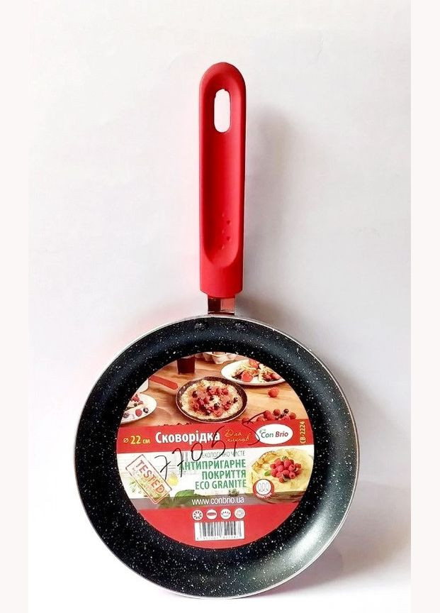 Сковорода для млинців Eco Granite CB-2224 (22см) Червона Con Brio (300079148)