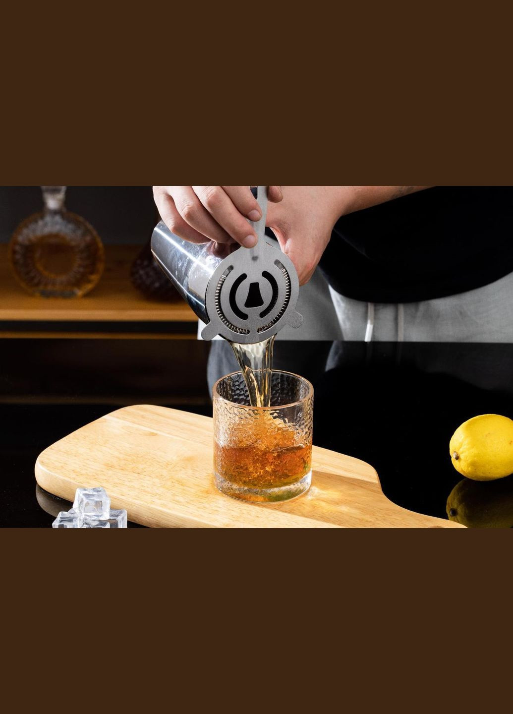 Стрейнер для бара сито для коктейлей 140х93 мм Серебристый (С051372) ТМ (349844611)