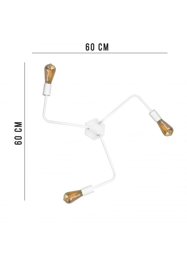 Люстра-паук Maze лофт белого цвета NL 6060/3 W MSK Electric (325882589)