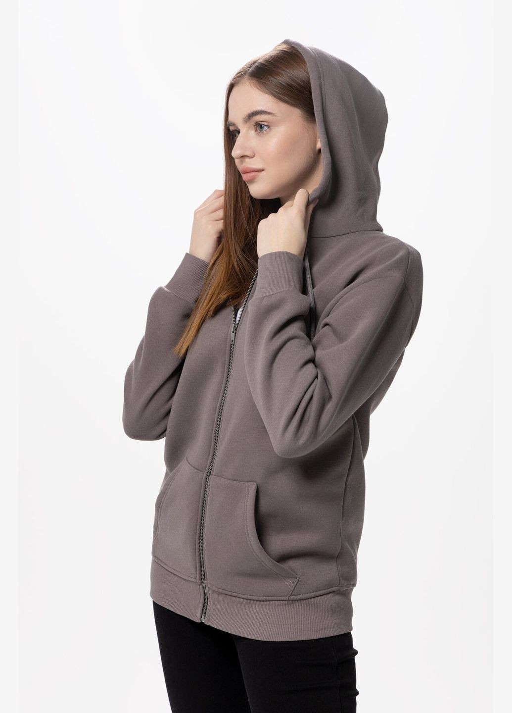 Толстовка однотонная женская 0923 Кофейный (2000990090843W) shop (2000990090843) Street (315988036)