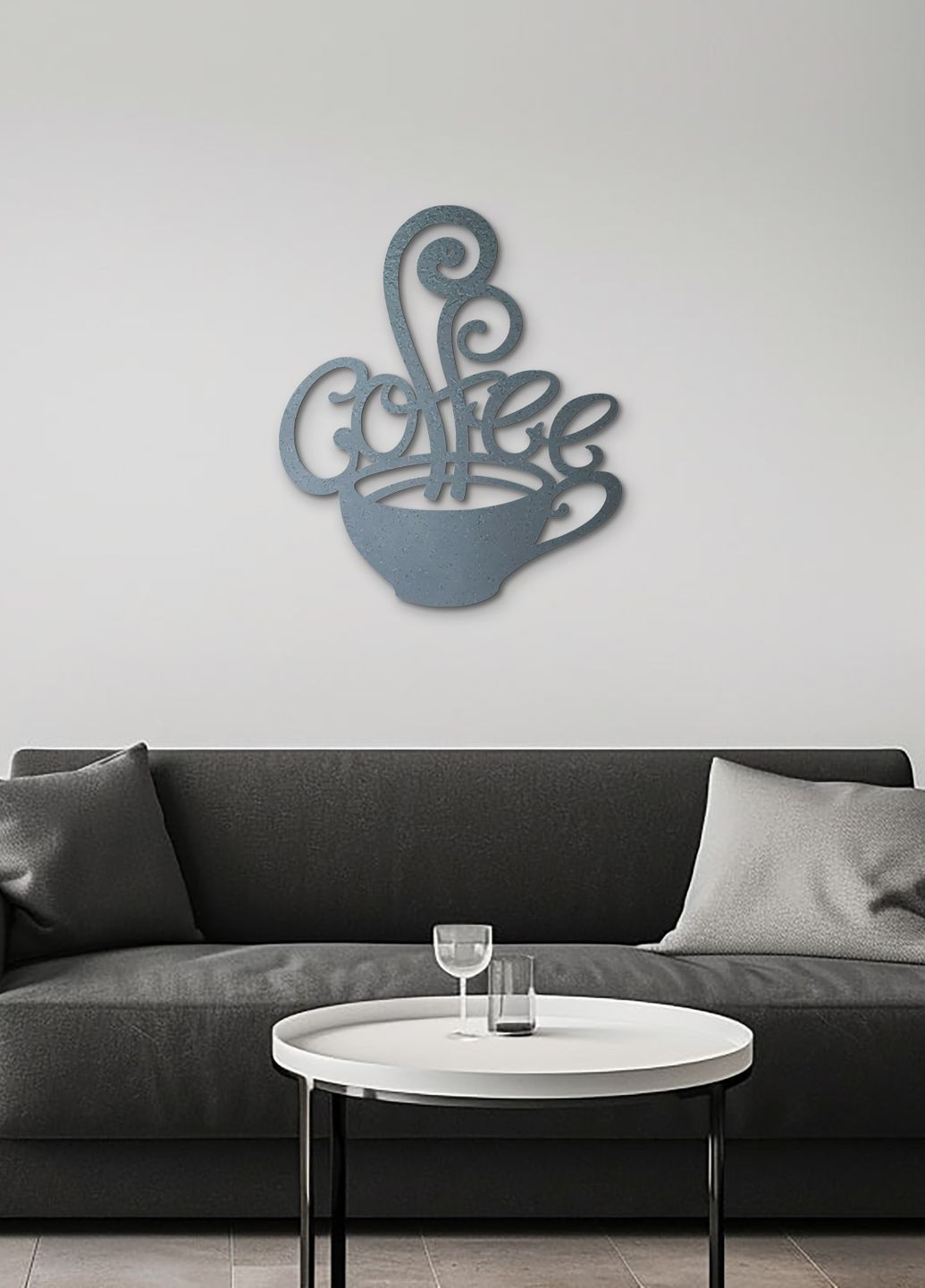 Современная картина на кухню, декоративное панно из дерева "Чашка кофе", стиль минимализм 20х23 см Woodyard (291843105)