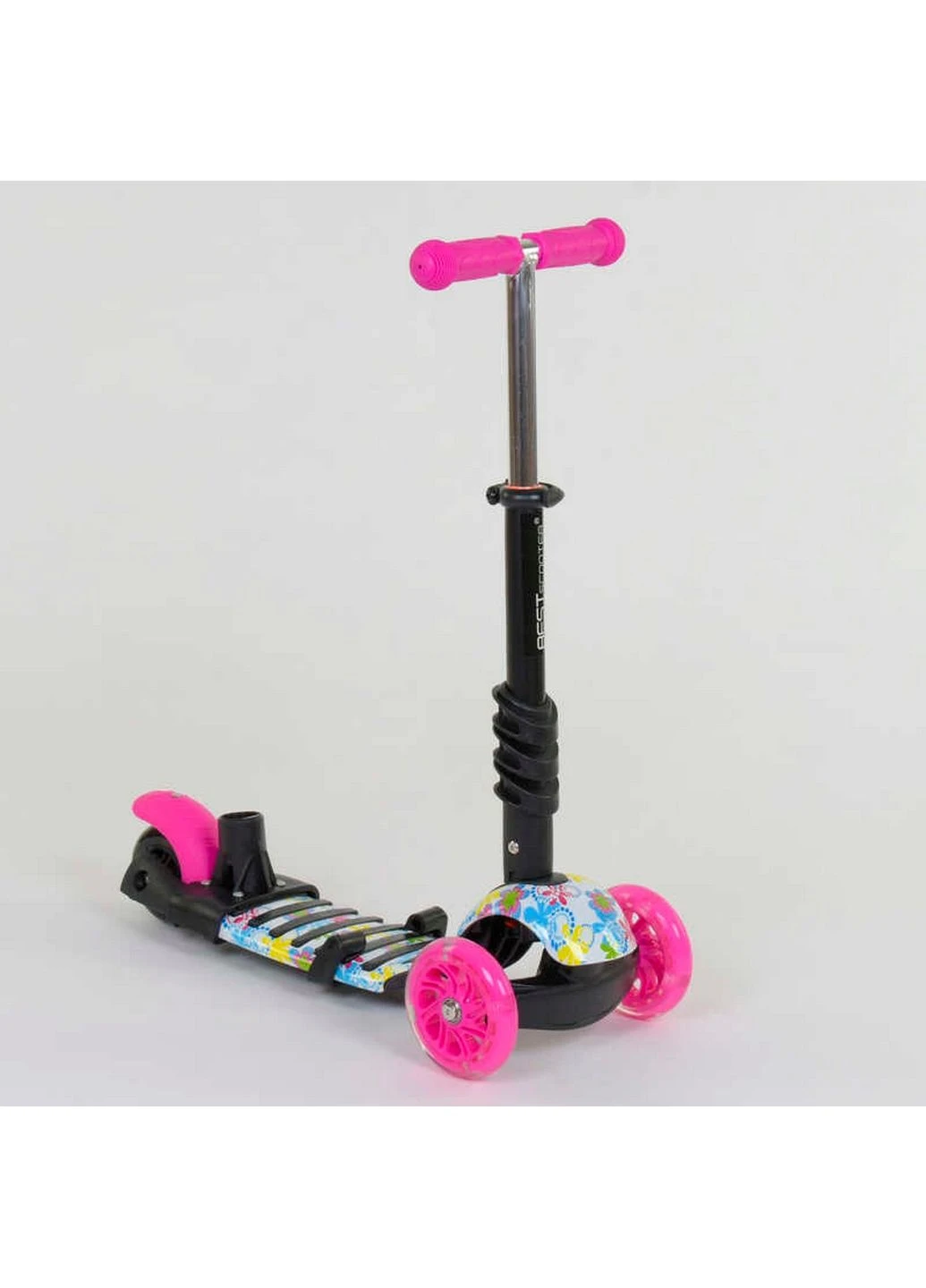 Самокат 5в1, PU колеса, підсвічування коліс 59х15х29 см Best Scooter (289369935)