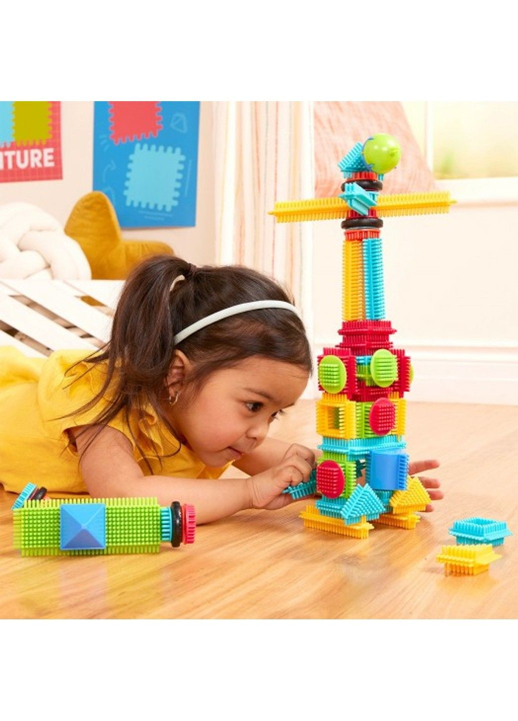 Конструктор серии Bristle Blocks - Строитель, 56 деталей Battat Lite (331297333)