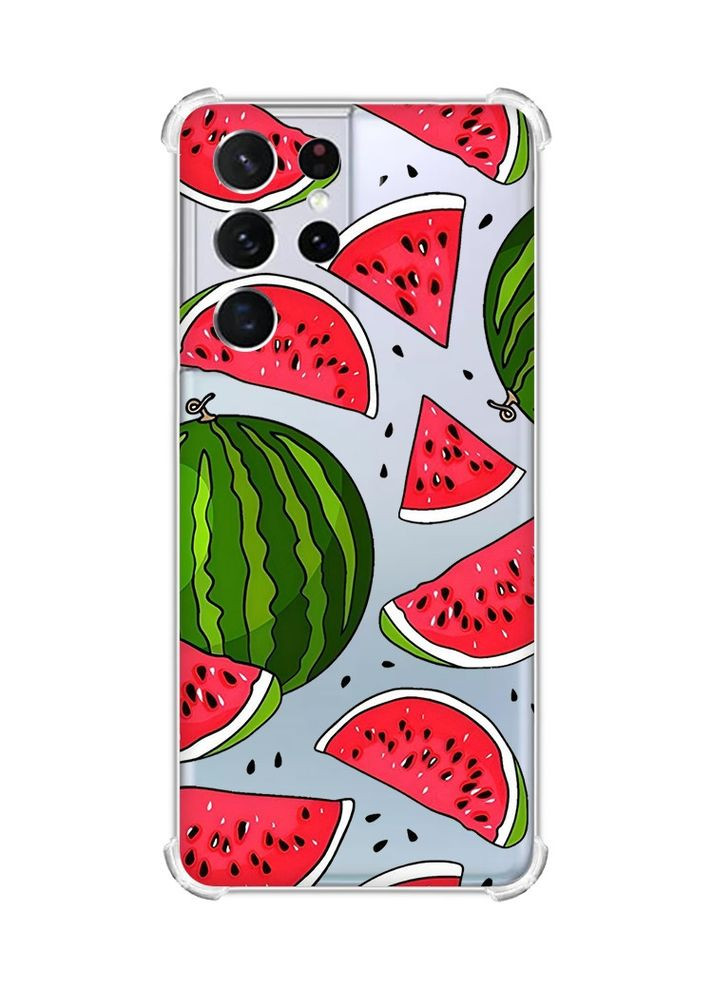 Чохол з потовщеними кутами на Samsung Galaxy S21 Ultra:: Кавуни (принт 341) Creative (360700032)