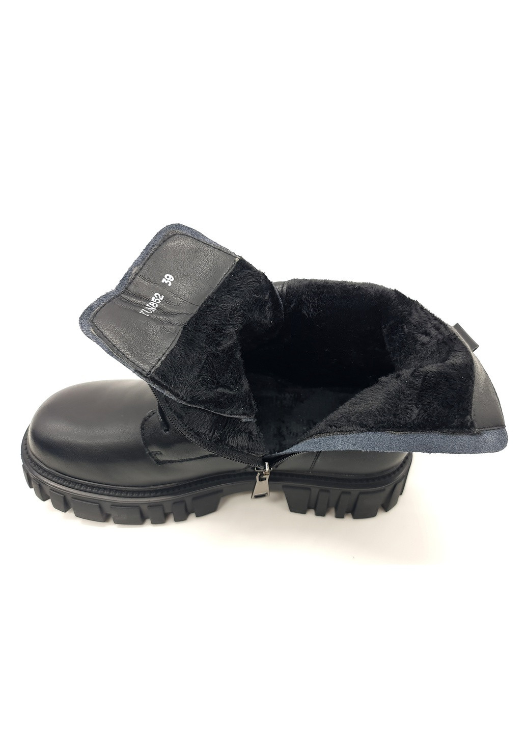 Осенние женские ботинки черные кожаные ya-12-3 23 см (р) Yalasou