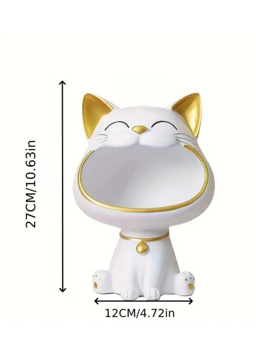 Статуетка ключниця цукерниця Кішечка 28 см Кішечка Білий No Brand (369667003)