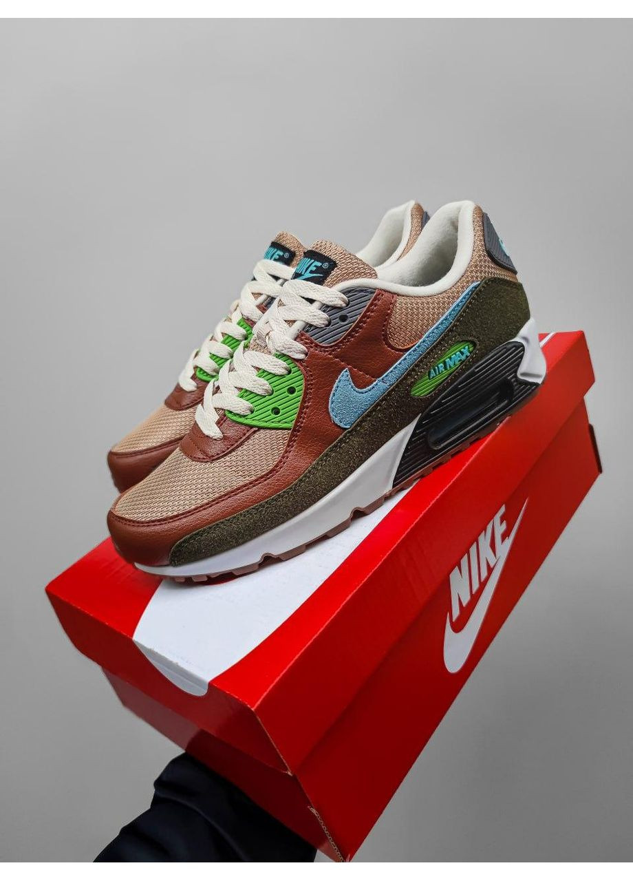 Белые демисезонные кроссовки мужские nike air max 90 hemp найк аир макс 90 No Brand