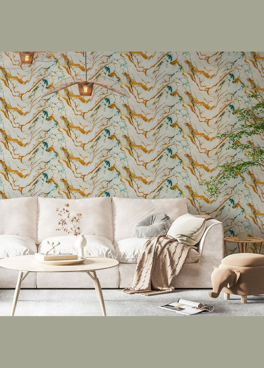 Самоклеюча стінова PET плитка Золота фантазія Sticker Wall (331159038)