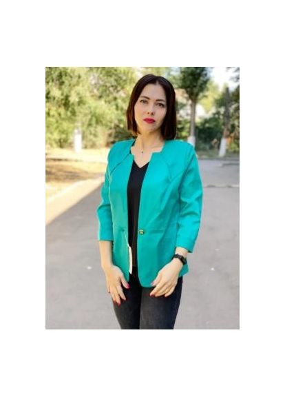 Цветной женский жакет 13 темная мята KHAN - всесезон