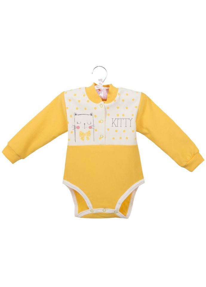 Детское боди для девочки Кот в горошках Габби р.74 Бембі (315722567)